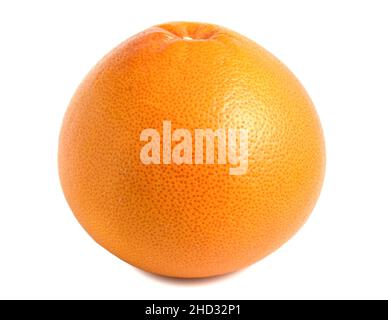 Ripe orange fruit, grapefruit isolated on white background Stock Photo