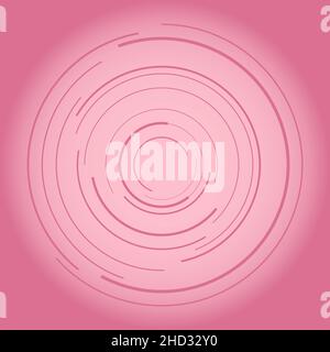 Abstract pacific pink circular speed lines. Trendy design element for border frame, technology logo, sign, symbol, web, prints, posters, template Stock Vector