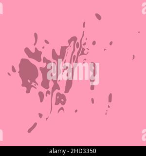Abstract pink grunge splattered background. Distress texture of spots, stains, ink, dots. Vintage backdrop. Dirty artistic design element for print Stock Vector