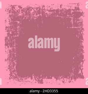 Pink grunge backdrop. Distress texture of spots, stains, ink, dots, scratches. Design element for pattern, grungy effect, template, background Stock Vector