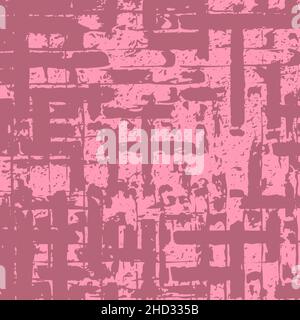 Abstract pink grunge wall backdrop. Distress texture of spots, stains, ink, dots, scratches. Design element for pattern, grungy effect, template Stock Vector
