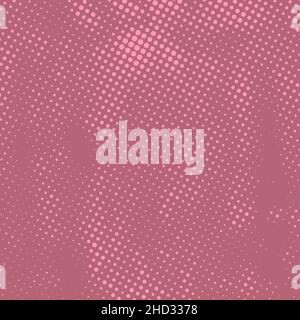 Pink grunge halftone dotted background. Trendy distress dirty design element. Spotted circles. Overlay dots texture. Grungy style Stock Vector