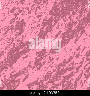Pink grunge oblique scratched backdrop. Distress texture of spots, stains, ink, dots, scratches. Design element for pattern, grungy effect, template Stock Vector