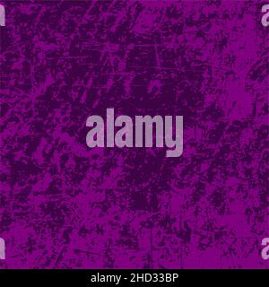 Violet scratch grunge backdrop. Distress texture of spots, stains, ink, dots, scratches. Design element for pattern, grungy effect, template Stock Vector
