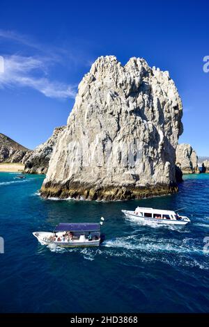 Rock formations near the Cabo Arch at Cabo St Lucas, Mexico Stock Photo ...