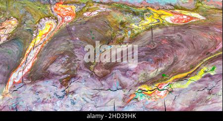 Texture of a dry colorful paint Stock Photo
