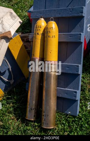 Old military shells. the Weapons of world war II Stock Photo - Alamy