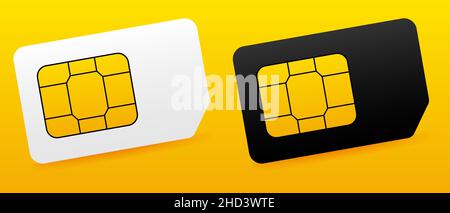Mobile Sim Card Set Stock Vector