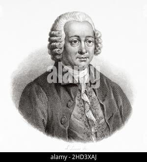 Guillaume-Chrétien de Lamoignon de Malesherbes (1721-1794) often referred to as Malesherbes or Lamoignon-Malesherbes, was a French statesman and minister in the Ancien Régime, and later counsel for the defense of Louis XVI. France. Europe. Old 19th century engraved illustration from Portraits et histoire des hommes utile by Societe Montyon et Franklin 1837 Stock Photo