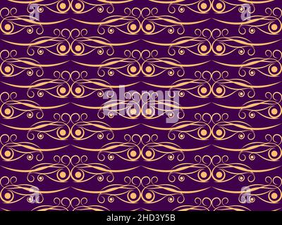 Art deco seamless pattern with swirls. Vintage background in the Art Nouveau style of the 1920s - 1930s. Linear art. Design for wallpaper, wrapping pa Stock Vector
