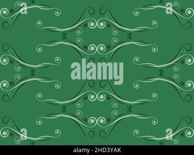 Art deco seamless pattern with swirls. Vintage background in the Art Nouveau style of the 1920s - 1930s. Linear art. Design for wallpaper, wrapping pa Stock Vector