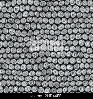 Tiny Grey Squiggly Swirly Spiral Circles Seamless Texture Pattern Stock Photo