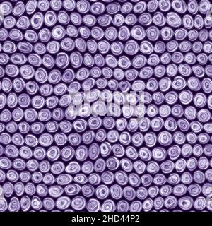Tiny Violet Purple Squiggly Swirly Spiral Circles Seamless Texture Pattern Stock Photo