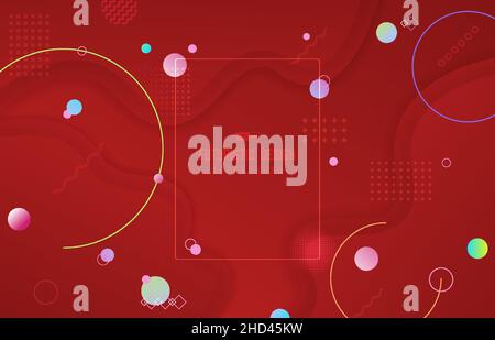 Abstract gradient red template design with geometric style artwork template. Overlapping with artwork background. Stock Vector