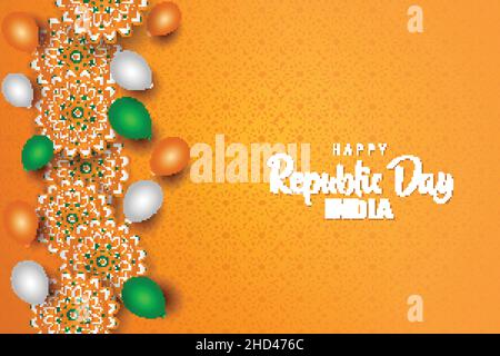 happy republic day India 26th January. vector illustration design Stock Vector