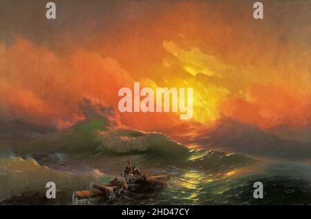 1850. Ivan Aivazovsky - The Ninth Wave Stock Photo