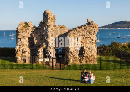 England, Dorset, Weymouth, Sandsfoot Castle Stock Photo