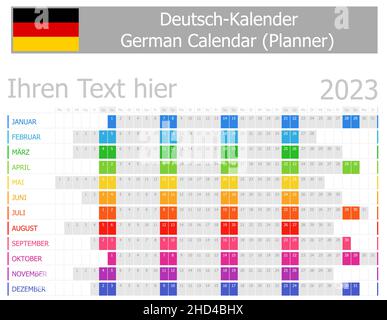 2023 calendar personal planner diary template in classic strict style ...