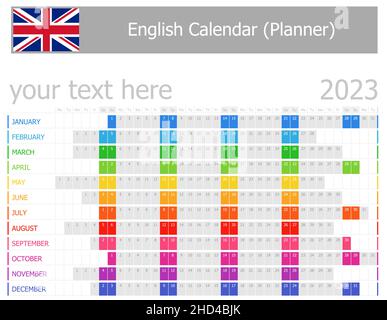2023 calendar personal planner diary template in classic strict style. Monthly calendar