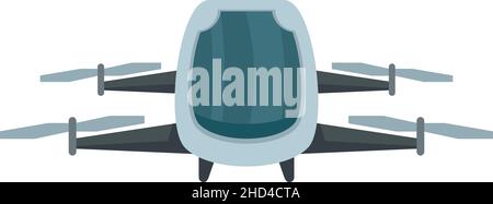 Driverless taxi drone icon. Flat illustration of Driverless taxi drone vector icon isolated on white background Stock Vector