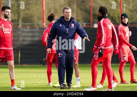 HENGELO, NETHERLANDS - JANUARY 3: assistant trainer Andries Ulderink of Twente Enschede FC during the First Training Session 2022 match between FC Twente and  at FBK Stadion on January 3, 2022 in Hengelo, Netherlands (Photo by Jeroen Meuwsen/Orange Pictures) Stock Photo