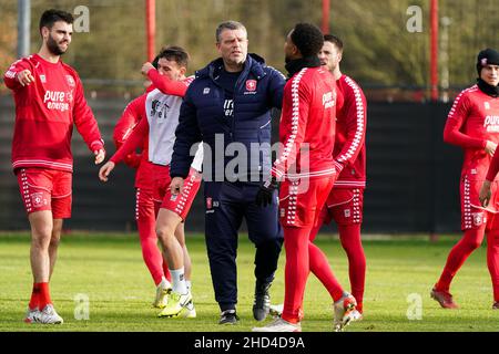 HENGELO, NETHERLANDS - JANUARY 3: assistant trainer Andries Ulderink of Twente Enschede FC during the First Training Session 2022 match between FC Twente and  at FBK Stadion on January 3, 2022 in Hengelo, Netherlands (Photo by Jeroen Meuwsen/Orange Pictures) Stock Photo