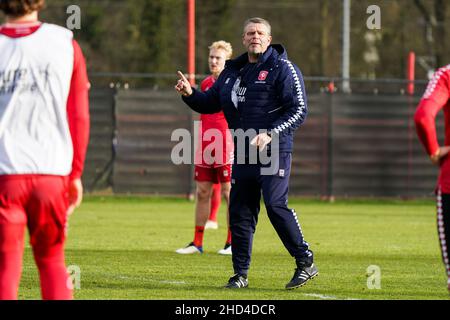 HENGELO, NETHERLANDS - JANUARY 3: assistant trainer Andries Ulderink of Twente Enschede FC during the First Training Session 2022 match between FC Twente and  at FBK Stadion on January 3, 2022 in Hengelo, Netherlands (Photo by Jeroen Meuwsen/Orange Pictures) Stock Photo