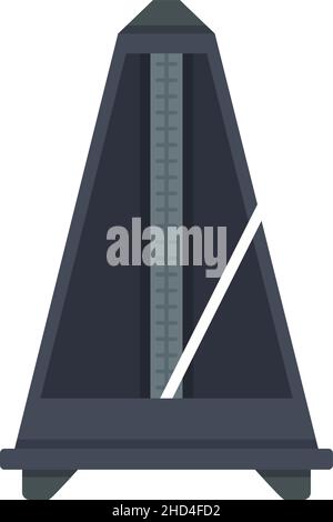 Classic metronome icon. Flat illustration of classic metronome vector icon isolated on white background Stock Vector