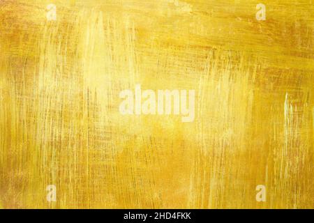 Abstract yellow painting background grunge texture Stock Photo