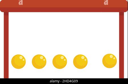 Newton gravity stand icon. Flat illustration of Newton gravity stand vector icon isolated on white background Stock Vector