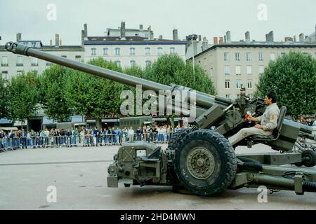 Archives 80ies: French army, Illustration, Lyon, France Stock Photo