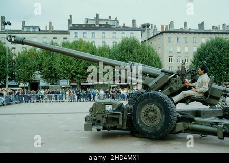 Archives 80ies: French army, Illustration, Lyon, France Stock Photo