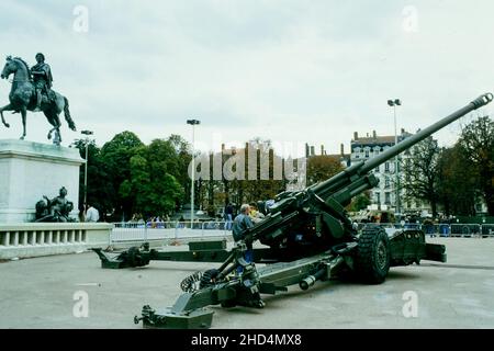 Archives 80ies: French army, Illustration, Lyon, France Stock Photo