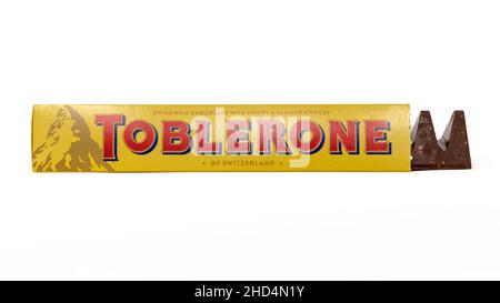 Toblerone Milk Chocolate Bar Stock Photo