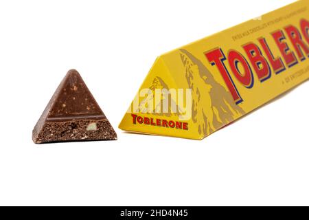 Toblerone Milk Chocolate Bar Stock Photo