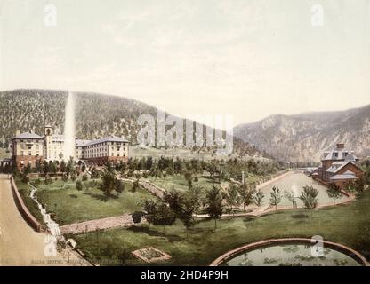 Vintage early 20th century photograph: Hotel, Glenwood Springs, Colorado, USA Stock Photo