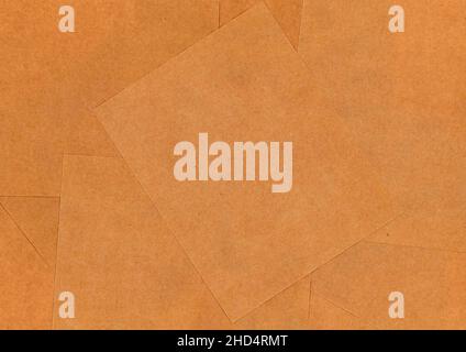 Background from old brown paper. Square sheets of kraft paper Stock Photo