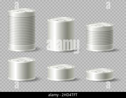 Food canister cans Stock Vector