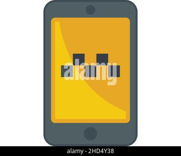 Call unmanned taxi icon. Flat illustration of Call unmanned taxi vector icon isolated on white background Stock Vector