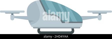 Innovative drone taxi icon. Flat illustration of Innovative drone taxi vector icon isolated on white background Stock Vector