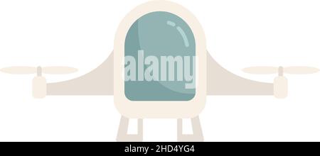 Future unmanned taxi icon. Flat illustration of Future unmanned taxi vector icon isolated on white background Stock Vector