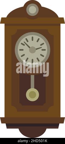 Kinetic pendulum clock icon. Flat illustration of kinetic pendulum clock vector icon isolated on white background Stock Vector