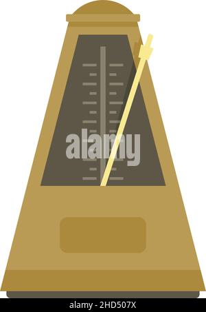 Motion metronome icon. Flat illustration of motion metronome vector icon isolated on white background Stock Vector