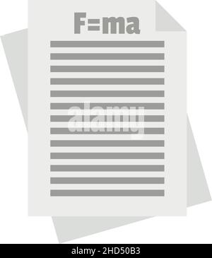 Newton force paper icon. Flat illustration of newton force paper vector icon isolated on white background Stock Vector