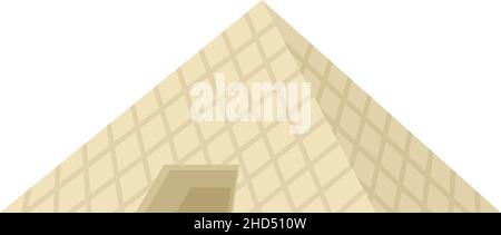French glass pyramide icon. Flat illustration of french glass pyramide vector icon isolated on white background Stock Vector