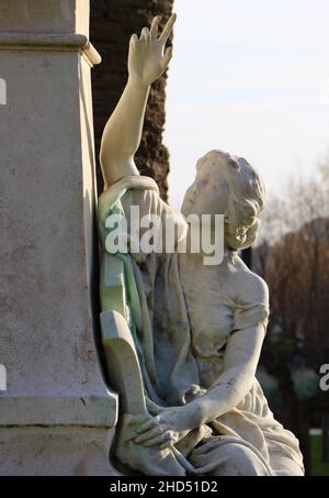 Sculpture of Augusto González de Linares who founded a Maritime Museum in Santander Cantabria Spain Stock Photo