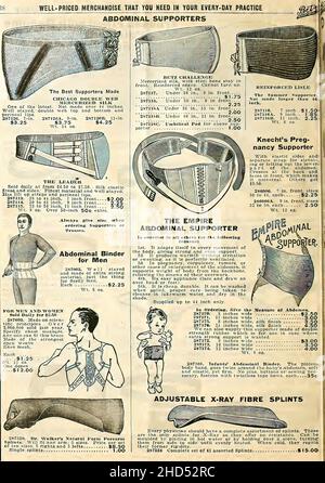 Images from page 28 of the magazine with abdominal supporters drawings Stock Photo