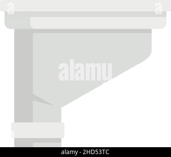 Gutter icon. Flat illustration of gutter vector icon isolated on white background Stock Vector