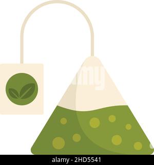 Tea pyramide icon. Flat illustration of tea pyramide vector icon isolated on white background Stock Vector