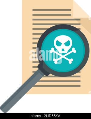 Fraud personal paper icon. Flat illustration of fraud personal paper vector icon isolated on white background Stock Vector